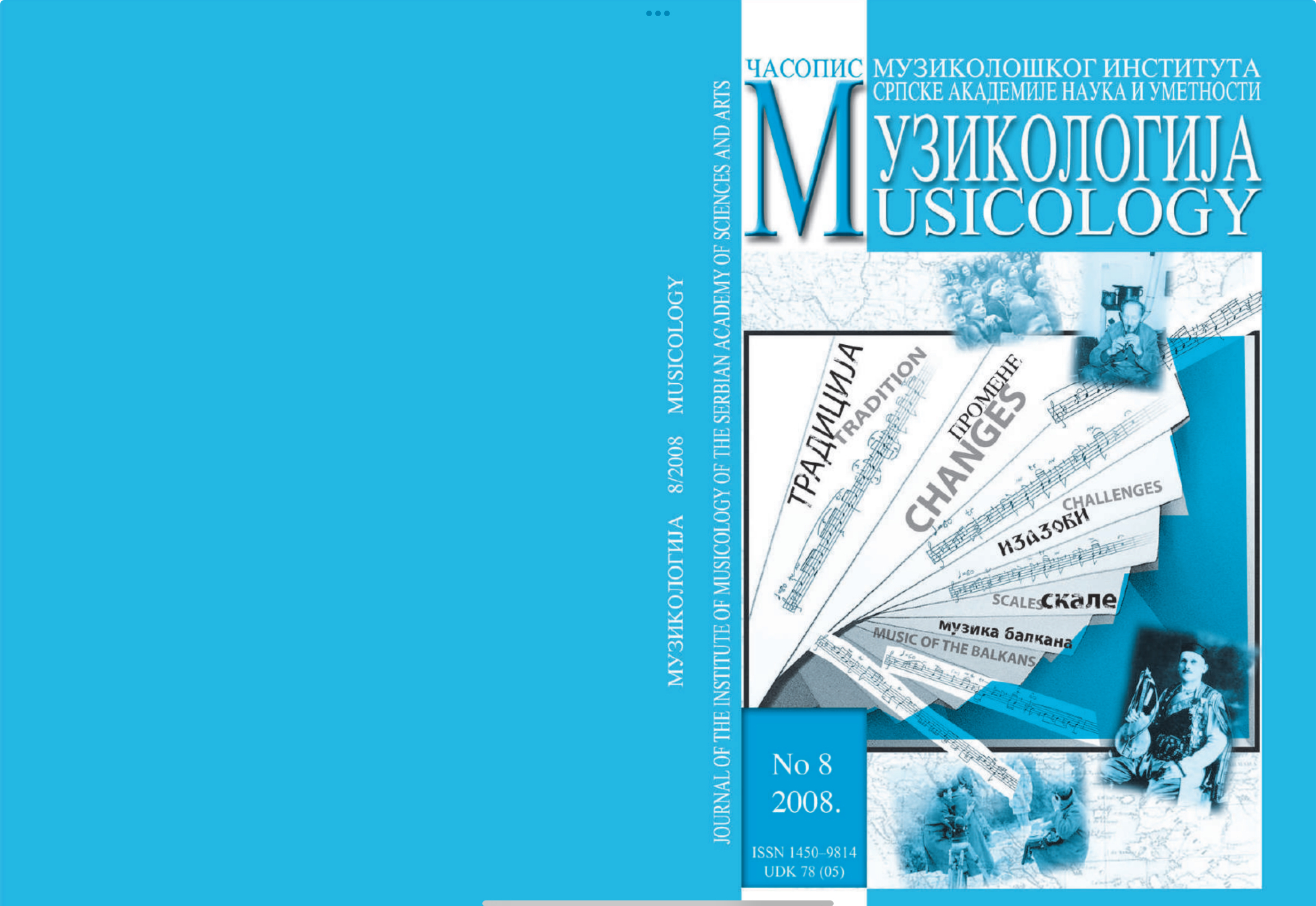 Cover for Musicology no. 8